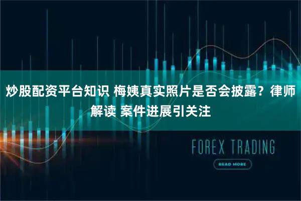 炒股配资平台知识 梅姨真实照片是否会披露？律师解读 案件进展引关注